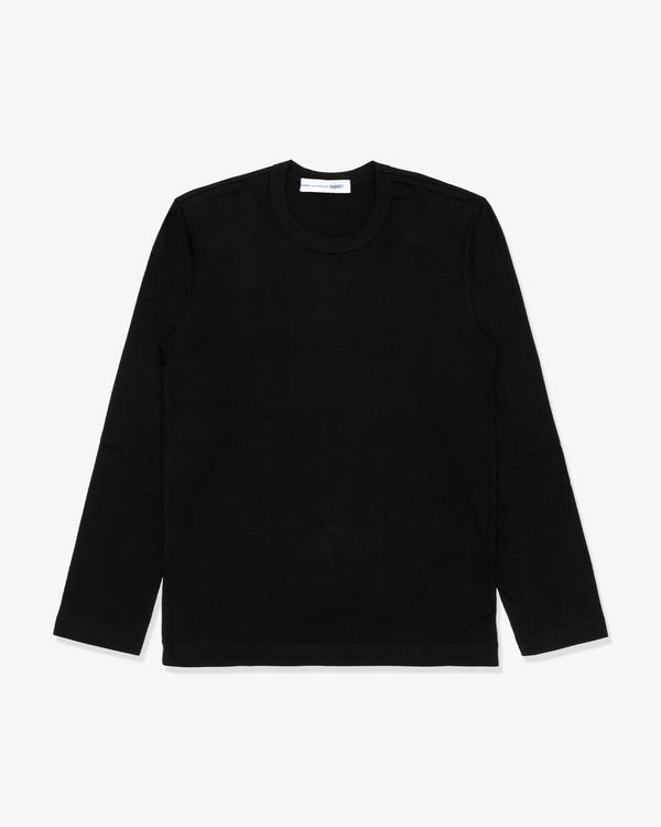 CDG Shirt Forever - Cotton Jersey Plain Long Sleeve T-Shirt - (Black)