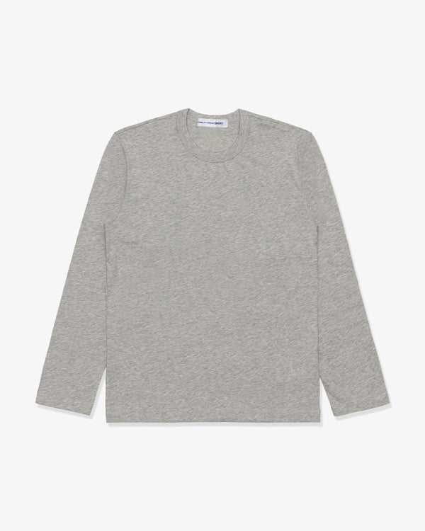 CDG Shirt Forever - Cotton Jersey Plain Long Sleeve T-Shirt - (Top Grey)