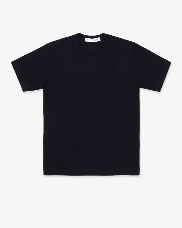 CDG Shirt Forever - Cotton Jersey Plain T-Shirt - (Navy)