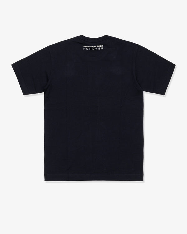 CDG Shirt Forever - Cotton Jersey Plain T-Shirt - (Navy)
