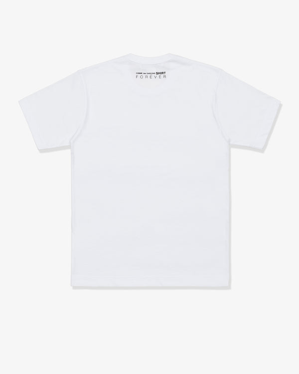 CDG Shirt Forever - Cotton Jersey Plain T-Shirt - (White)