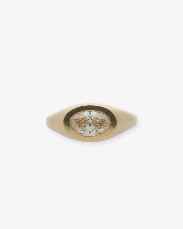 SEB BROWN - Oval Diamond Ring Ooak - (18Yg)