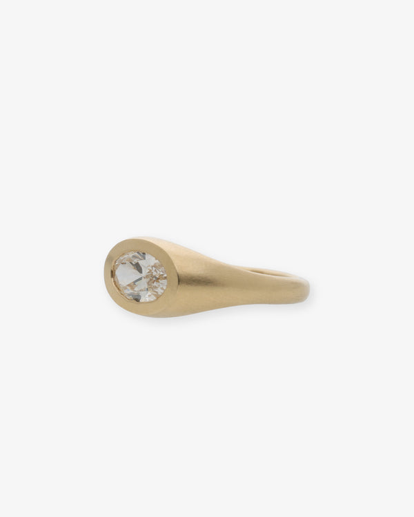 SEB BROWN - Oval Diamond Ring Ooak - (18Yg)