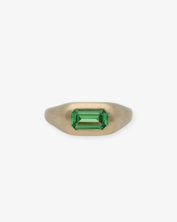 SEB BROWN - Green Bubble Ring Ooak - (9Yg)