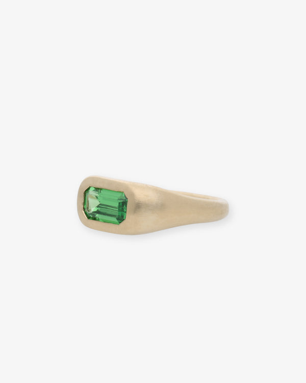 SEB BROWN - Green Bubble Ring Ooak - (9Yg)