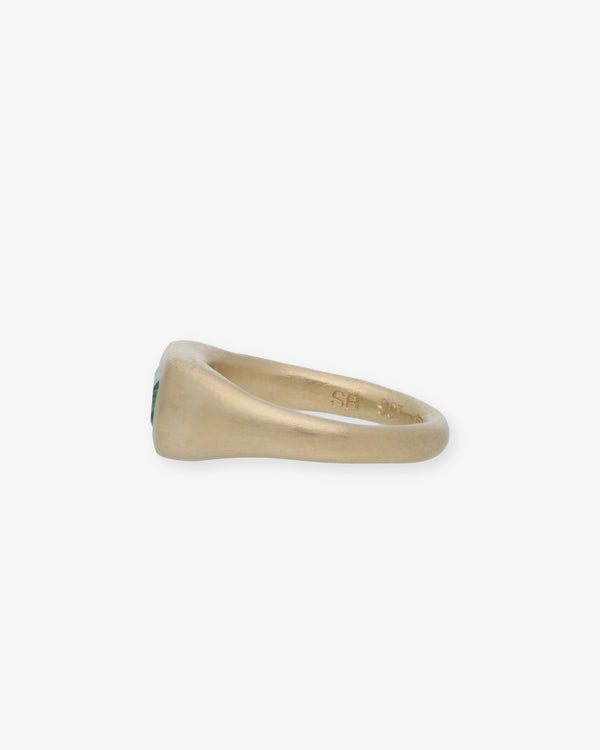 SEB BROWN - Green Bubble Ring Ooak - (9Yg)