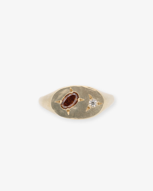 SEB BROWN - Champagne Ref Ring Ooak - (9Yg)