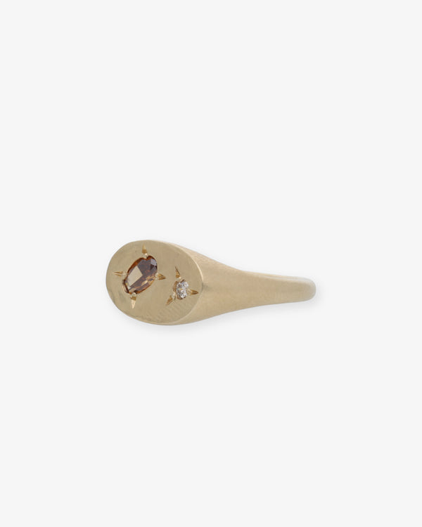 SEB BROWN - Champagne Ref Ring Ooak - (9Yg)