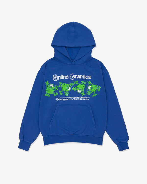 ONLINE CERAMICS - Dancing Frogs Hoodie - (Blue)