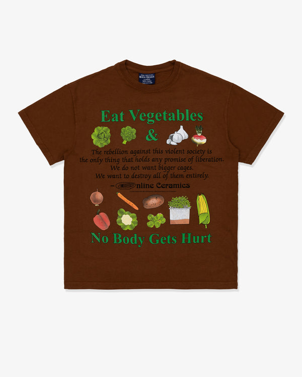 ONLINE CERAMICS - Eat Vegetables Ss Tee - (Dirt Green)
