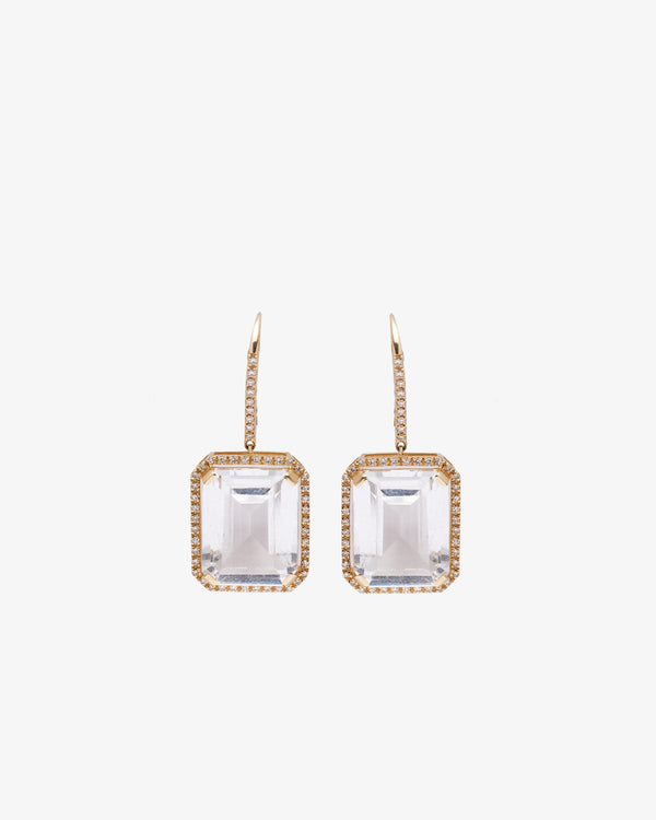 SHAY JEWELRY - 18Ky White Topaz & Diamond Por - (Gd)