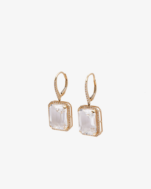 SHAY JEWELRY - 18Ky White Topaz & Diamond Por - (Gd)