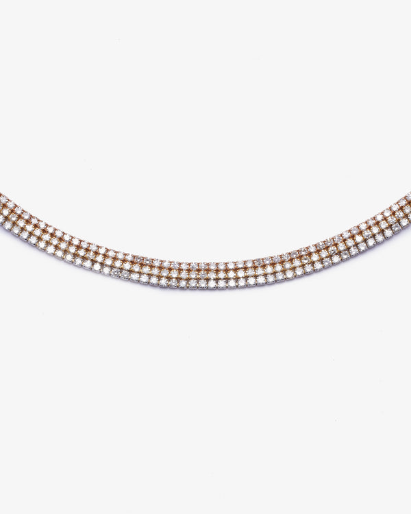 SHAY JEWELRY - 18Kyrw Tri-Colored Triple Diamond Bracelet - (Multi-Color Gold, Diamonds)