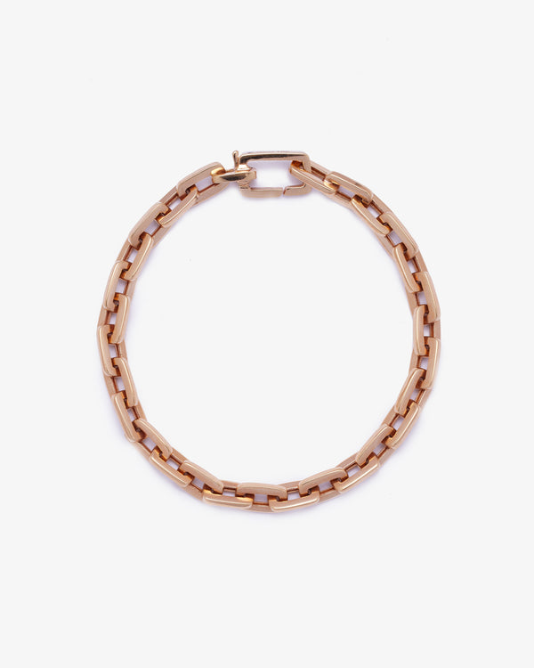 SHAY JEWELRY - 18Kr Solid Gold Mini Deco Link Bracelet - (Rose Gold)