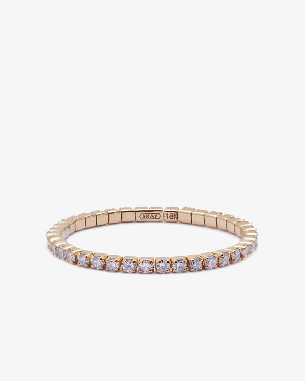 SHAY JEWELRY - 18Ky Single Diamond Thread Ring - (Yellow Gold)