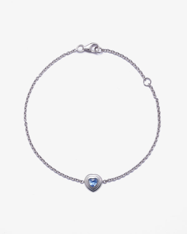SHAY JEWELRY - 18Kw Single Blue Sappire Bezel - (White Gold / Blue Sapphire)