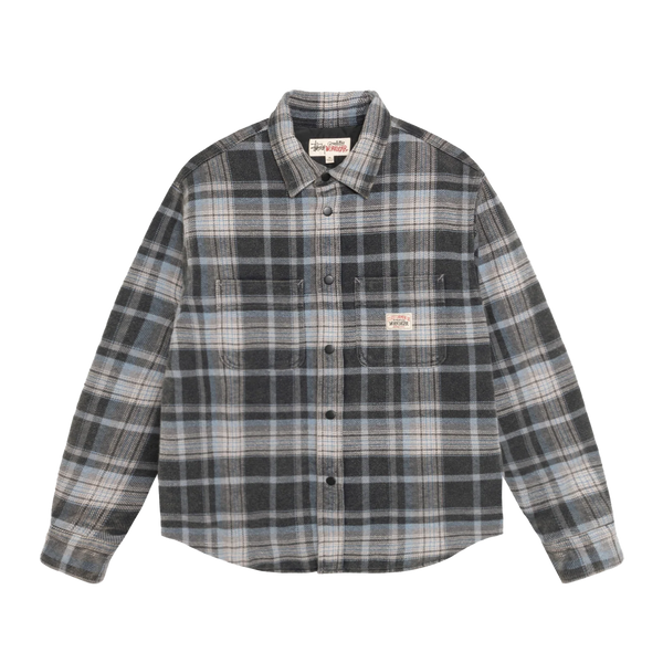 STUSSY - Heavy Washed Plaid Shirt - (Blue)