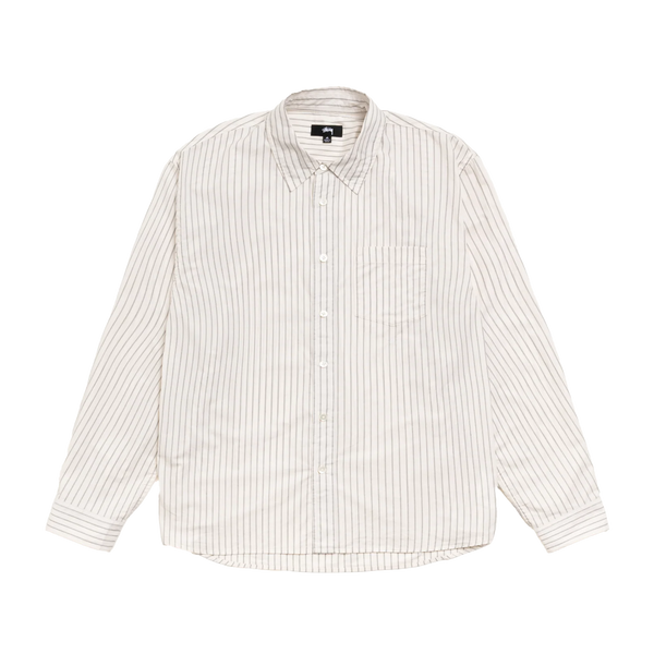 STUSSY - Standard Ls Shirt - (Natural Stripe)