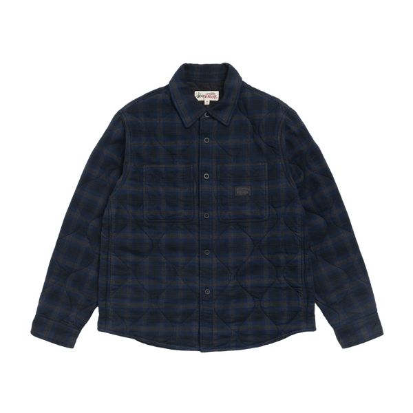 STUSSY - Quilted Plaid Shirt Jacket - (Navy)