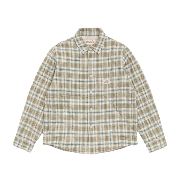 STUSSY - Quilted Plaid Shirt Jacket - (Olive)