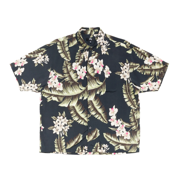 STUSSY - Hawaiian Floral Ss Shirt - (Black)