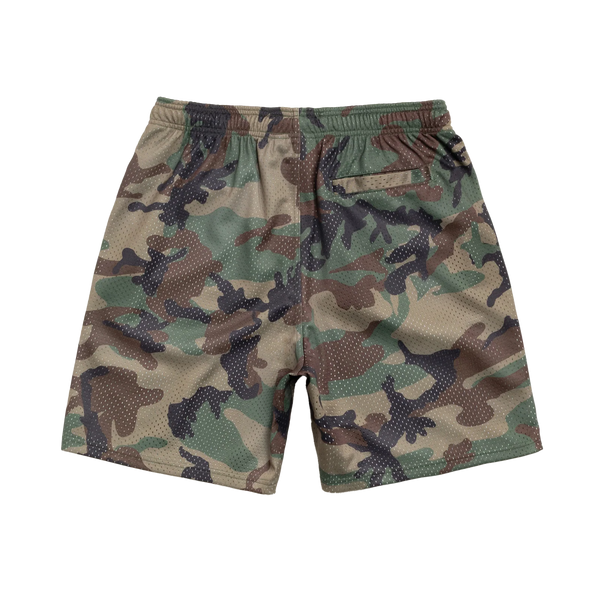 STUSSY - Mesh Short Basic - (Woodland Camo)