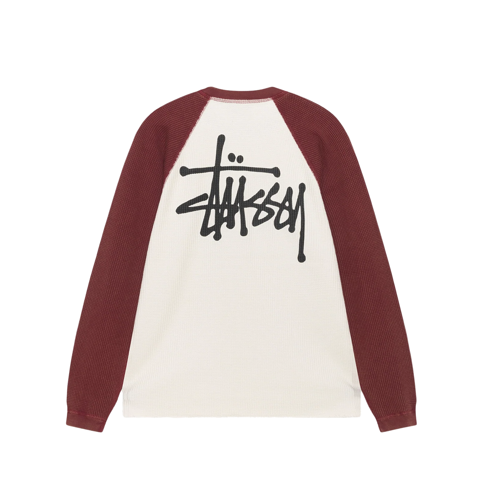 STUSSY: Raglan Thermal 2 Tone (Offwhite) | DSMG E-SHOP