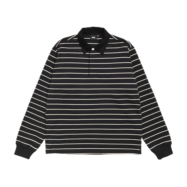 STUSSY - Pin Striped Rugby - (Blac)