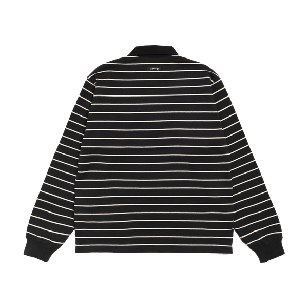 STUSSY - Pin Striped Rugby - (Blac)