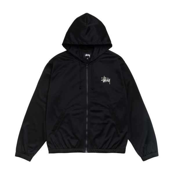 STUSSY - Athletic Mesh Zip Hood - (Black)