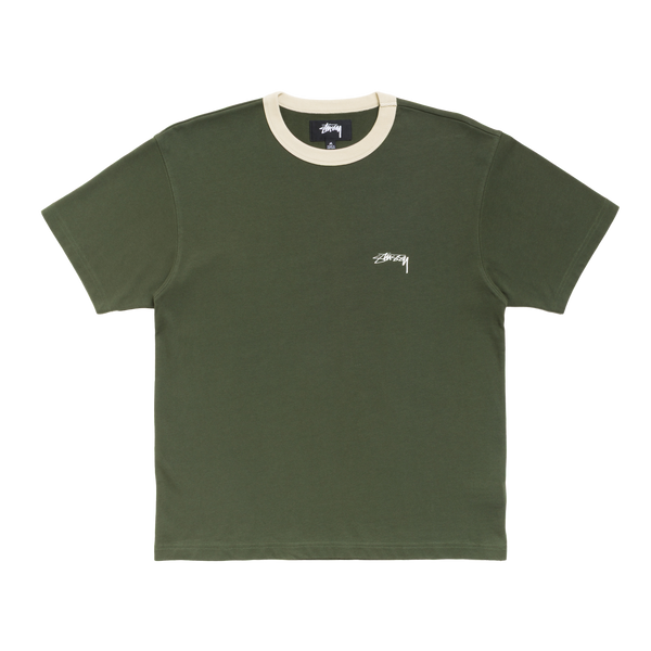 STUSSY - Ss Ringer Tee - (Olive)