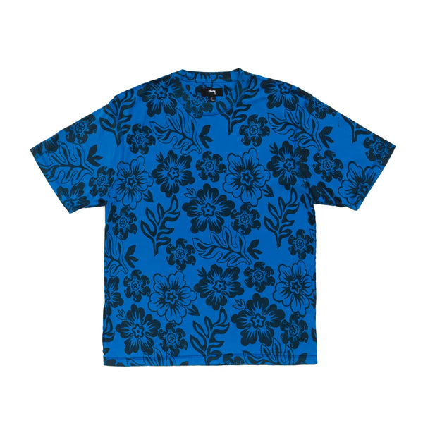 STUSSY - Lazy Ss Tee Floral Print - (Sport Blue)