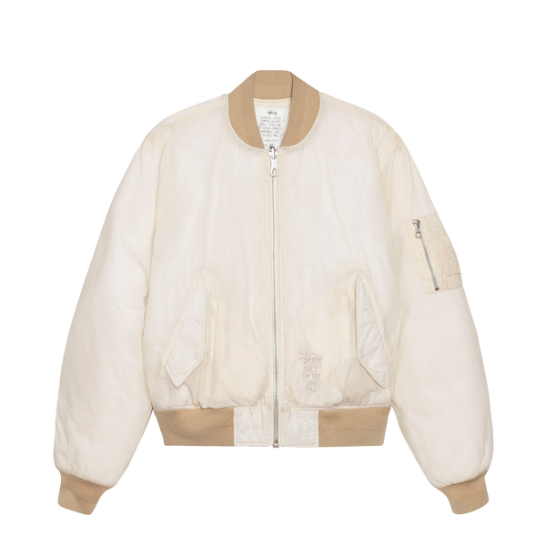 STUSSY - Quilted Bomber Waxed - (Crem)