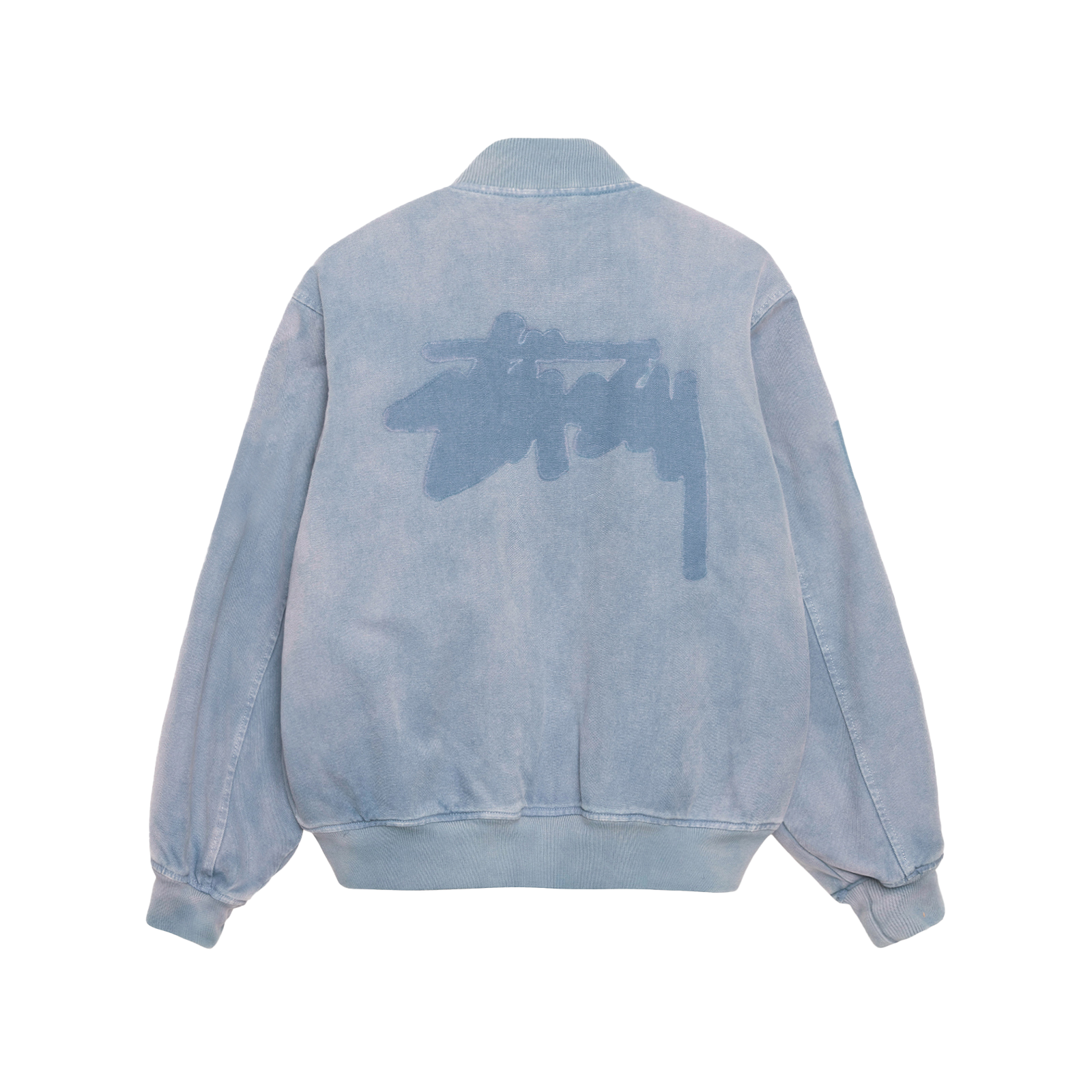 stussy GHOST LOGO CANVAS VARSITY JACKET