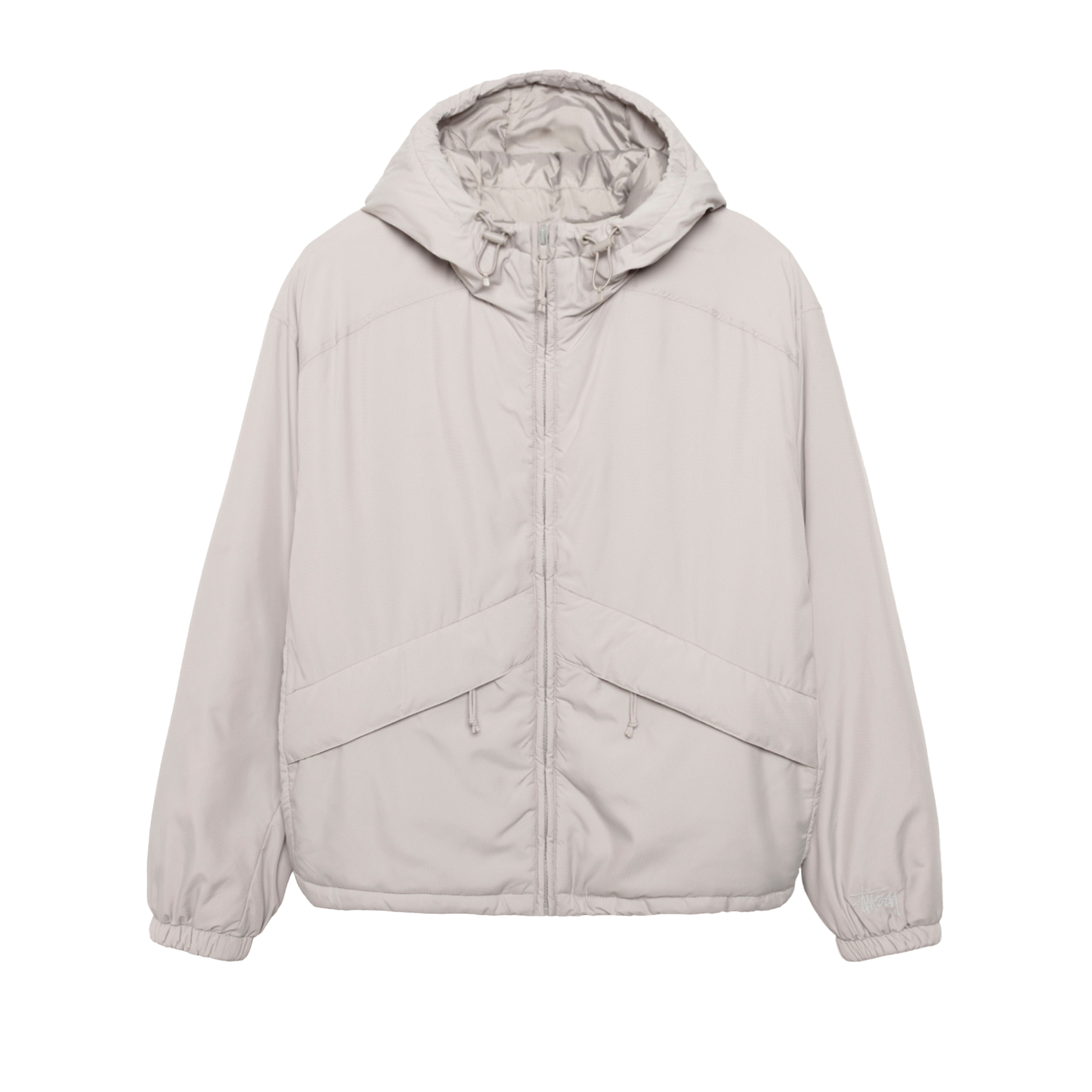 STUSSY: Insulated Hooded Jacket (Grey) | DSMG E-SHOP