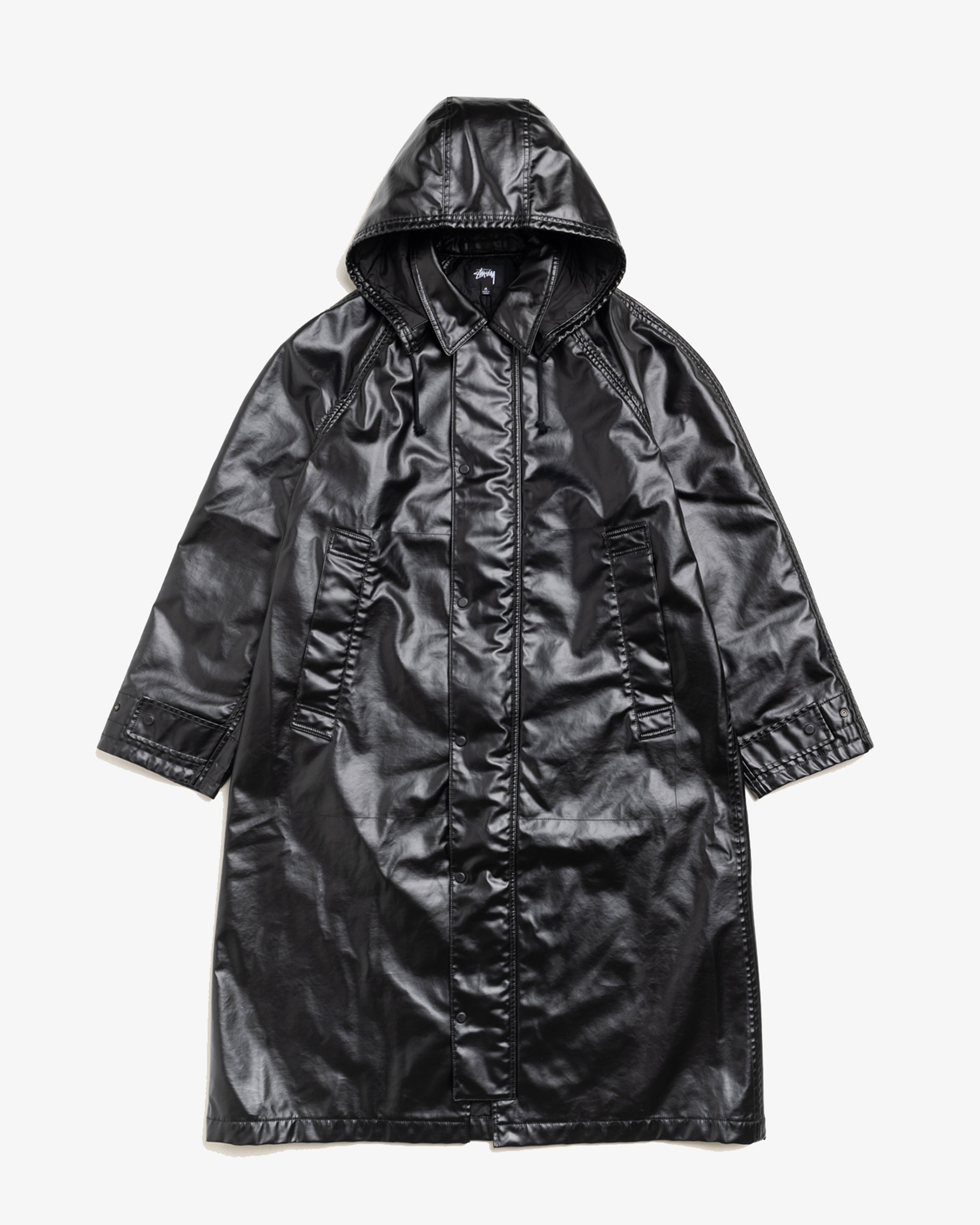 STUSSY: Coated Field Coat (Black) | DSMG E-SHOP