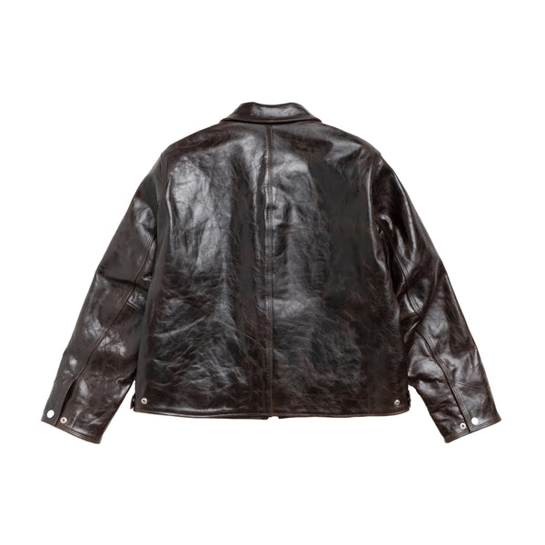 STUSSY - Garage Jacket Leather - (Dark Brown)