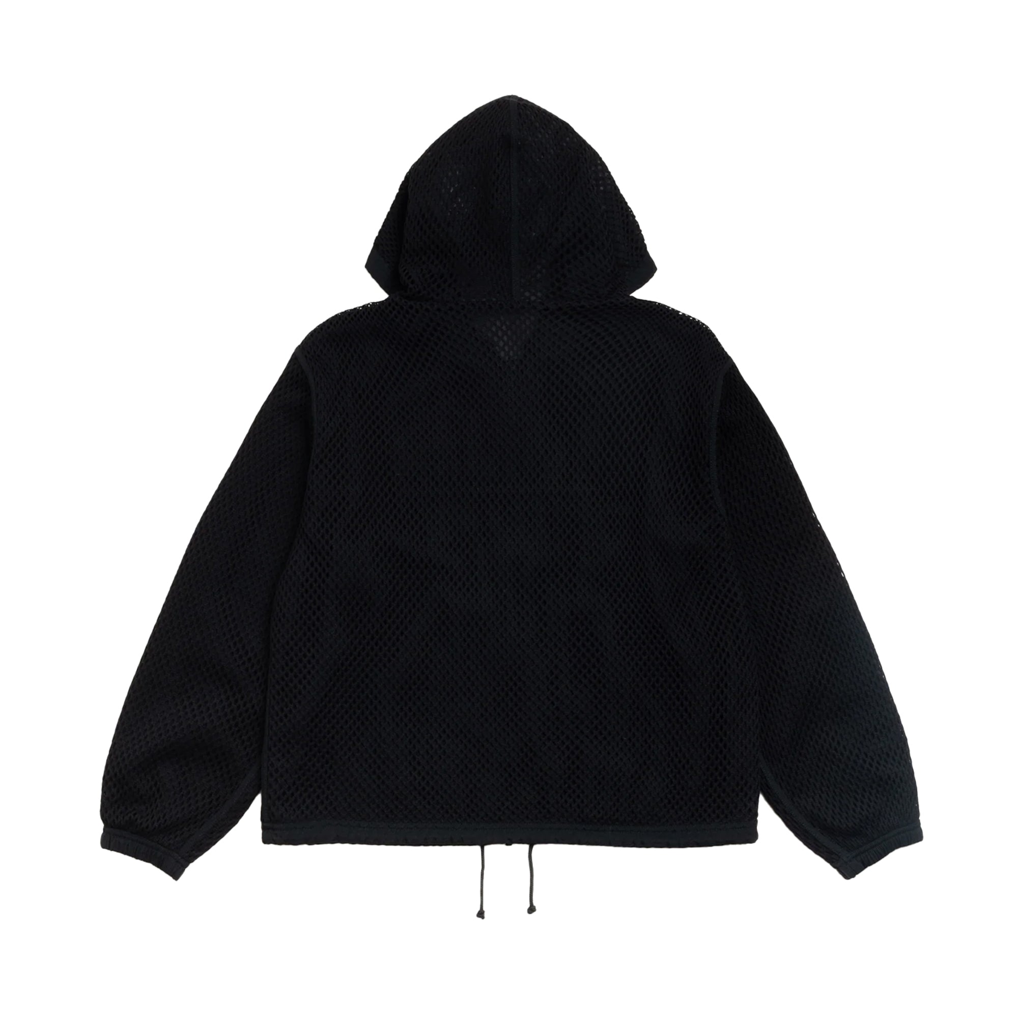 STUSSY: Layered Mesh Hooded Jacket (Black) | DSMG E-SHOP
