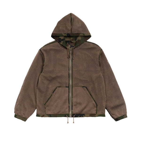 STUSSY - Layered Mesh Hooded Jacket - (Woodland Camo)