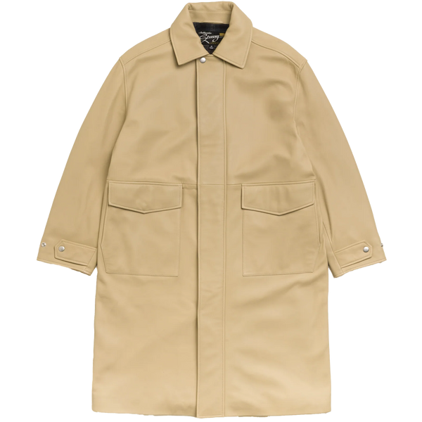 STUSSY - Leather Duster Coat - (Sand)