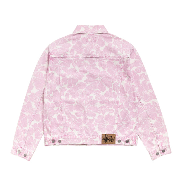 STUSSY - Printed Denim Trucker - (Pink Hawaiian)