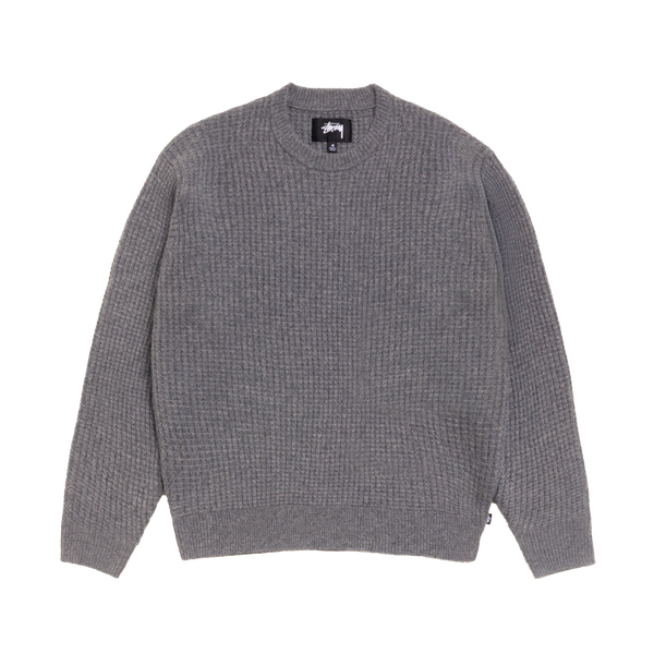 STUSSY - Waffle Cashmere Sweater - (Charcoal)