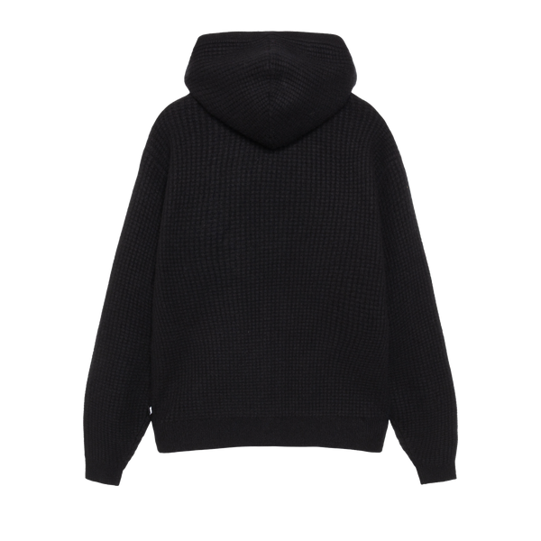 STUSSY - Waffle Cashmere Zip Hood - (Blac)