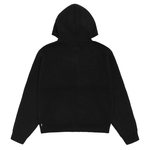 STUSSY - Waffle Cashmere Zip Hoodie - (Black)