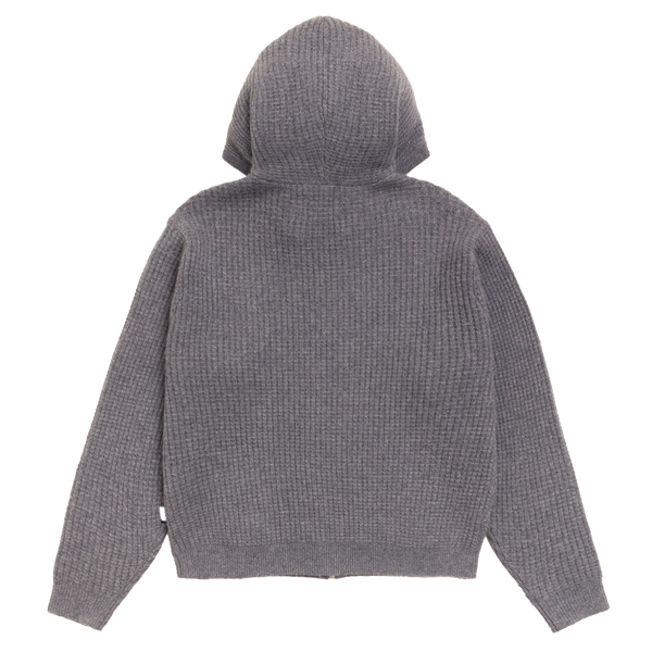 STUSSY - Waffle Cashmere Zip Hood - (Char)