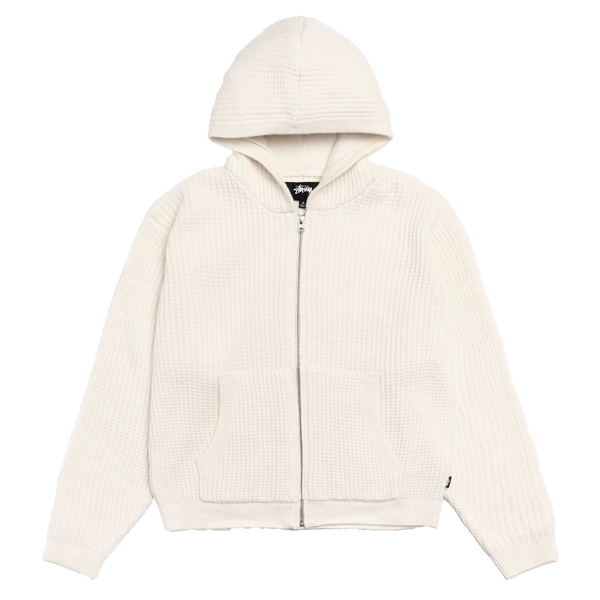 STUSSY - Waffle Cashmere Zip Hoodie - (Ivory)