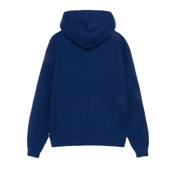 STUSSY - Waffle Cashmere Zip Hood - (Navy)