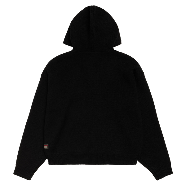 STUSSY - Quarter Zip Sweater Hood - (Black)