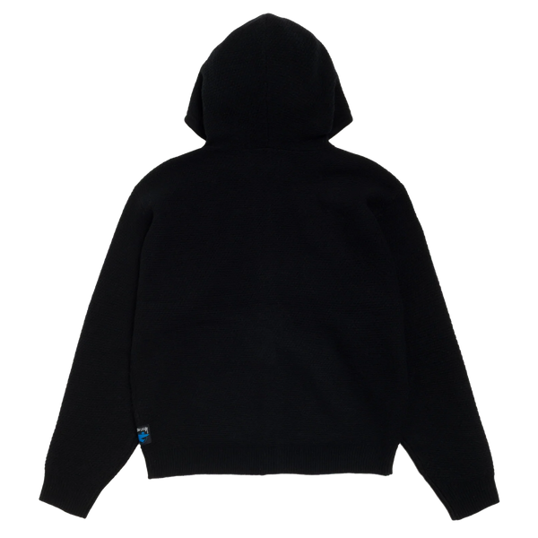 STUSSY - Textured Zip Hooded Sweater - (Black)