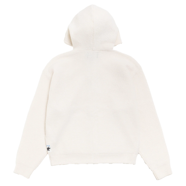STUSSY - Textured Zip Hooded Sweater - (Bone)